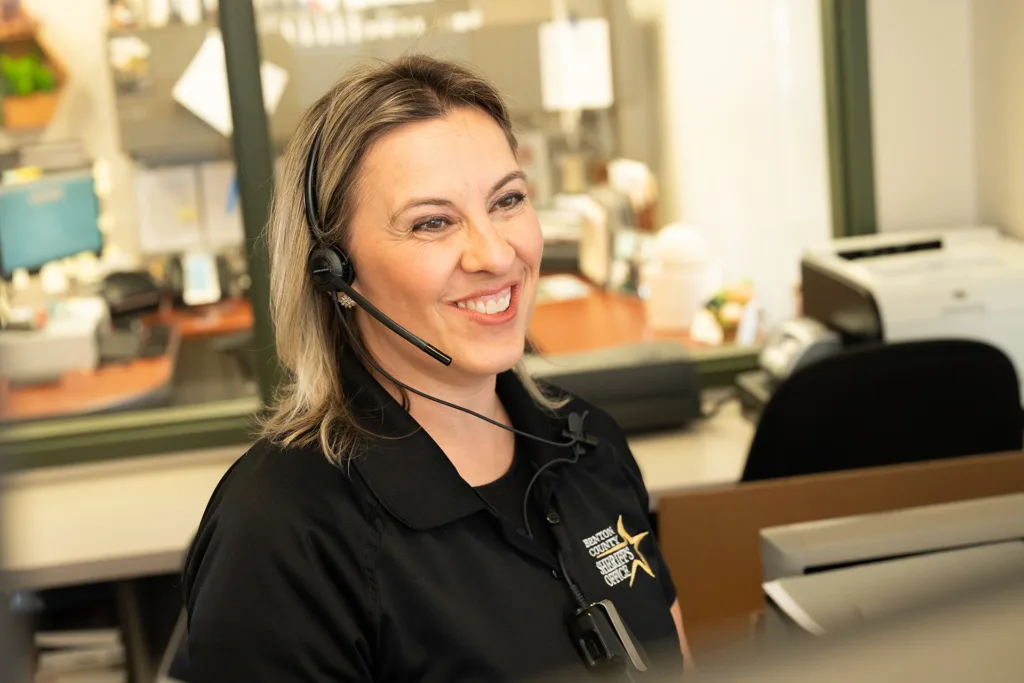 A safety dispatcher in the office